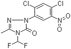 2-(2,4-Dichloro-5-nitrophenyl)-4-(difluoromethyl)-2,4-dihydro-5-methyl-3h-1,2,4-triazol-3-one Structure,111992-17-7Structure