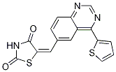 5-((4-(Thiophen-2-yl)quinazolin-6-yl)methylene)thiazolidine-2,4-dione Structure,1121529-23-4Structure