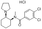 Cis-(±)-3,4-Dichloro-N-methyl-N-[2-(1-pyrrolidinyl)cyclohexyl]benzamide hydrochloride Structure,112465-94-8Structure