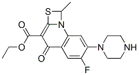 Ethyl 6-fluoro-1-methyl-4-oxo-7-(1-piprazinyl)-4H-[1,3]thiazeto[3,2-a]quinoline-3-carboxylate Structure,113028-17-4Structure