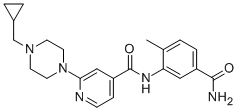 N-(5-carbamoyl-2-methylphenyl)-6-(4-(cyclopropylmethyl)piperazin-1-yl)nicotinamide Structure,1131605-01-0Structure