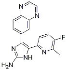 5-(5-Fluoro-6-methylpyridin-2-yl)-4-(quinoxalin-6-yl)-1h-imidazol-2-amine Structure,1132610-46-8Structure