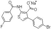 Sodium 4-(4-bromophenyl)- 2-(4-fluorobenzamido)thiophene-3-carboxylate Structure,1133104-47-8Structure