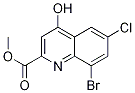 Methyl 8-bromo-6-chloro-4-hydroxyquinoline-2-carboxylate Structure,1133116-01-4Structure