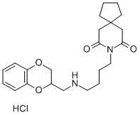 8-(4-(((2,3-Dihydrobenzo[b][1,4]dioxin-2-yl)methyl)amino)butyl)-8-azaspiro[4.5]decane-7,9-dione hydrochloride Structure,11377-33-6Structure