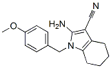 2-Amino-1-(4-methoxybenzyl)-4,5,6,7-tetrahydro-1H-indole-3-carbonitrile Structure,113772-12-6Structure