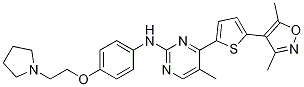 4-(5-(3,5-Dimethylisoxazol-4-yl)thiophen-2-yl)-5-methyl-n-(4-(2-(pyrrolidin-1-yl)ethoxy)phenyl)pyrimidin-2-amine Structure,1138472-98-6Structure