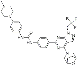 Urea, n-[4-(4-methyl-1-piperazinyl)phenyl]-n-[4-[4-(8-oxa-3-azabicyclo[3.2.1]oct-3-yl)-1-(2,2,2-trifluoroethyl)-1h-pyrazolo[3,4-d]pyrimidin-6-yl]phenyl]- Structure,1144072-40-1Structure