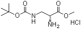 N-β-tert-butoxycarbonyl-l-α,β-diaminopropionic acid methyl ester hydrochloride Structure,114559-25-0Structure