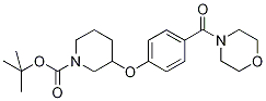 3-[4-(Morpholine-4-carbonyl)-phenoxy]-piperidine-1-carboxylic acid tert-butyl ester Structure,1146080-06-9Structure