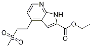 1H-pyrrolo[2,3-b]pyridine-2-carboxylic acid, 4-[2-(methylsulfonyl)ethyl]-, ethyl ester Structure,1146222-20-9Structure