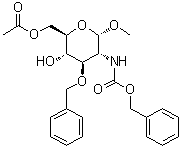 Methyl 2-deoxy-2-[[(phenylmethoxy)carbonyl]amino]-3-o-(phenylmethyl)-alpha-d-glucopyranoside 6-acetate Structure,114869-95-3Structure