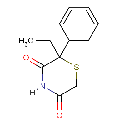 3,5-Thiomorpholinedione,2-ethyl-2-phenyl- Structure,115-55-9Structure