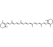 1,3,3-Trimethyl-2-[3,7,12,16-tetramethyl-18-(2,6,6-trimethyl-1-cyclohexenyl)octadeca-1,3,5,7,9,11,13,15,17-nonaenyl]cyclohexene Structure,116-32-5Structure