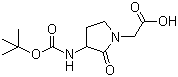 2-(3-(Tert-butoxycarbonylamino)-2-oxopyrrolidin-1-yl)aceticacid Structure,116339-45-8Structure