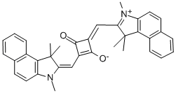 (4Z)-3-oxo-4-[(1,1,3-trimethylbenzo[e]indol-3-ium-2-yl)methylene]-2-[(e)-(1,1,3-trimethylbenzo[e]indol-2-ylidene)methyl]cyclobuten-1-olate Structure,116477-16-8Structure