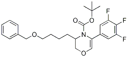 Tert-butyl3-(4-(benzyloxy)butyl)-5-(3,4,5-trifluorophenyl)-2h-1,4-oxazine-4(3h)-carboxylate Structure,1166394-99-5Structure