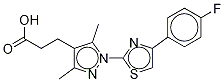 1-[4-(4-Fluorophenyl)-2-thiazolyl]-3,5-dimethyl-1h-pyrazole-4-propanoic acid Structure,1172940-17-8Structure