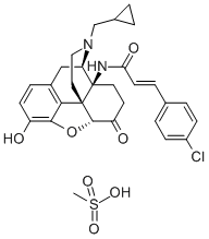 14B-(p-chlorocinnamoylamino)-7,8-dihydro-n-cyclopropylmethylmorphinone mesylate Structure,117332-69-1Structure