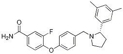 (S)-4-(4-((2-(3,5-dimethylphenyl)pyrrolidin-1-yl)methyl)phenoxy)-3-fluorobenzamide Structure,1174130-61-0Structure