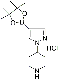 4-(4-(4,4,5,5-Tetramethyl-1,3,2-dioxaborolan-2-yl)-1h-pyrazol-1-yl)piperidine hydrochloride Structure,1175273-62-7Structure