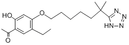 1-[5-eThyl-2-hydroxy-4-[[6-methyl-6-(1h-tetrazol-5-yl)heptyl]oxy]phenyl]ethanone Structure,117690-79-6Structure