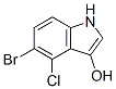 1H-Indol-3-ol, 5-bromo-4-chloro- Structure,117887-41-9Structure