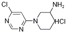 1-(6-Chloro-pyrimidin-4-yl)-piperidin-3-ylamine hydrochloride Structure,1185307-01-0Structure