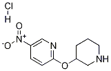 5-Nitro-2-(3-piperidinyloxy)pyridine hydrochloride Structure,1185312-46-2Structure