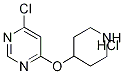 4-Chloro-6-(piperidin-4-yloxy)-pyrimidine hydrochloride Structure,1185314-18-4Structure