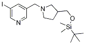 3-((3-((Tert-butyldimethylsilyloxy)methyl)pyrrolidin-1-yl)methyl)-5-iodopyridine Structure,1186311-02-3Structure