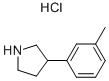 3-(3-Methylphenyl)pyrrolidine hydrochloride Structure,1187172-21-9Structure