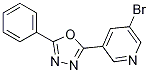 2-(5-Bromopyridin-3-yl)-5-phenyl-1,3,4-oxadiazole Structure,1187385-63-2Structure