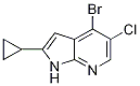 1H-pyrrolo[2,3-b]pyridine, 4-bromo-5-chloro-2-cyclopropyl- Structure,1187449-10-0Structure