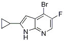 1H-pyrrolo[2,3-b]pyridine, 4-bromo-2-cyclopropyl-5-fluoro- Structure,1187449-21-3Structure