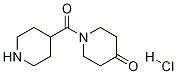 1-(Piperidine-4-carbonyl)piperidin-4-one hydrochloride Structure,1189684-40-9Structure