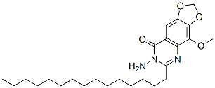 1,3-Dioxolo[4,5-g]quinazolin-8(7h)-one, 7-amino-4-methoxy-6-pentadecyl- Structure,119250-49-6Structure