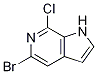 5-Bromo-7-chloro-1h-pyrrolo[2,3-c]pyridine Structure,1198096-48-8Structure