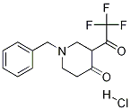 1-Benzyl-3-(2,2,2-trifluoroacetyl)piperidin-4-one hydrochloride Structure,1198285-40-3Structure