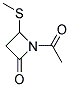 1-Acetyl-4-(methylthio)-2-azetidinone Structure,119873-97-1Structure