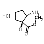 Cis-2-aminocyclopentanecarboxylic acid methyl ester hydrochloride Structure,119993-55-4Structure