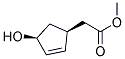 Methyl 2-((1s,4s)-4-hydroxycyclopent-2-enyl)acetate Structure,120052-54-2Structure