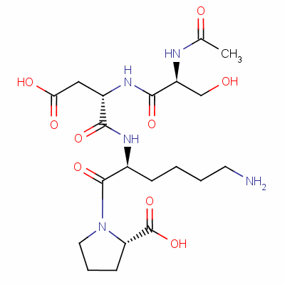 (2S)-1-[(2s)-2-[[(2s)-2-[[(2s)-2-acetamido-3-hydroxypropanoyl]amino]-4-hydroxy-4-oxobutanoyl]amino]-6-aminohexanoyl]pyrrolidine-2-carboxylic acid Structure,120081-14-3Structure