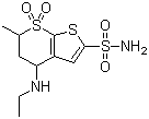 trans-6-Methyl-4-ethylamino-5,6-dihydro-4H-thieno[2,3-b]thiopyran-2-sulfonamide-7,7-dioxide Structure,120280-13-9Structure