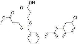 [S-(e)]-3-[[[(2-carboxyethyl)thio][3-[2-(7-chloro-2-quinolinyl)ethenyl]phenyl]methyl]thio]propanoic acid 1-methyl ester Structure,120385-98-0Structure