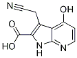 1H-pyrrolo[2,3-b]pyridine-2-carboxylic acid, 3-(cyanomethyl)-4-hydroxy- Structure,1204476-13-0Structure