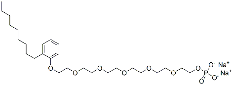 Disodium 17-(nonylphenoxy)-3,6,9,12,15-pentaoxaheptadecan-1-yl phosphate Structure,12068-19-8Structure