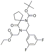 Tert-butyl 8-(3,5-difluorophenyl)-9-(2-ethoxy-2-oxoethyl)-10-oxo-6,9-diazaspiro[4.5]decane-6-carboxylate Structure,1206821-43-3Structure