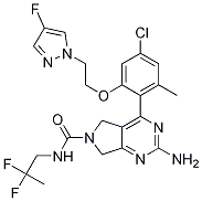 2-Amino-4-(4-chloro-2-(2-(4-fluoro-1h-pyrazol-1-yl)ethoxy)-6-methylphenyl)-n-(2,2-difluoropropyl)-5h-pyrrolo[3,4-d]pyrimidine-6(7h)-carboxamide Structure,1207961-33-8Structure