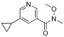 5-Cyclopropyl-n-methoxy-n-methyl nicotinamide Structure,1211589-35-3Structure